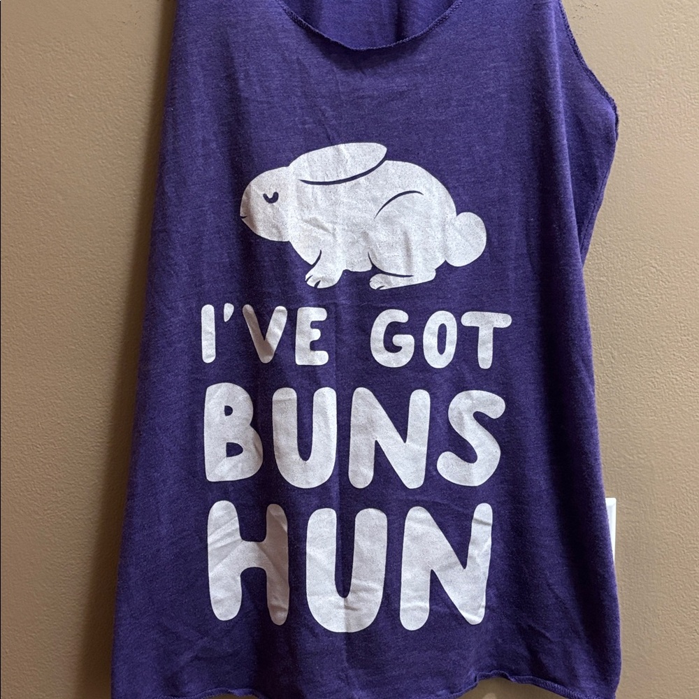 Purple Tank Top with Bunny Graphic - Picture 2 of 3